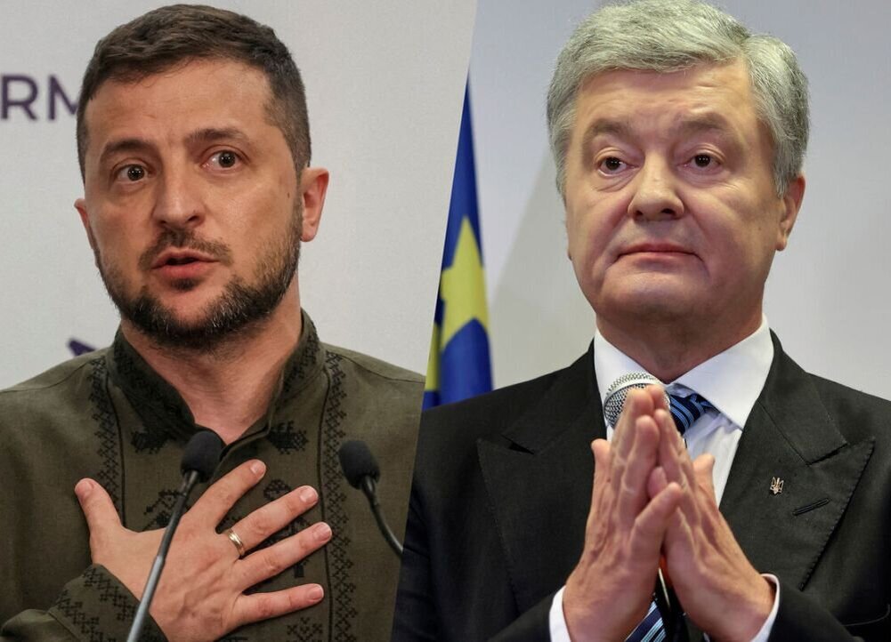 Президент Зеленский и экс-президент Порошенко. Источник: 24newnews.ru.