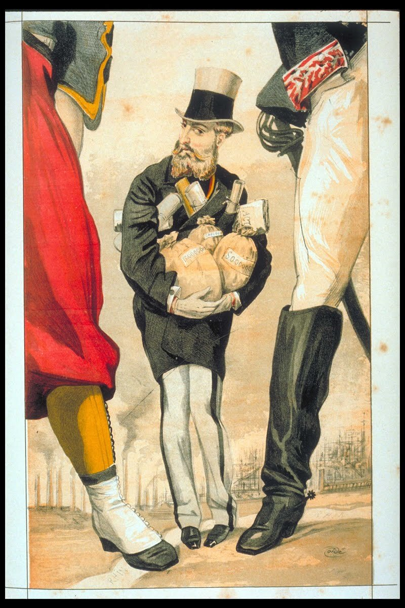 Король-деляга, карикатура на Леопольда II