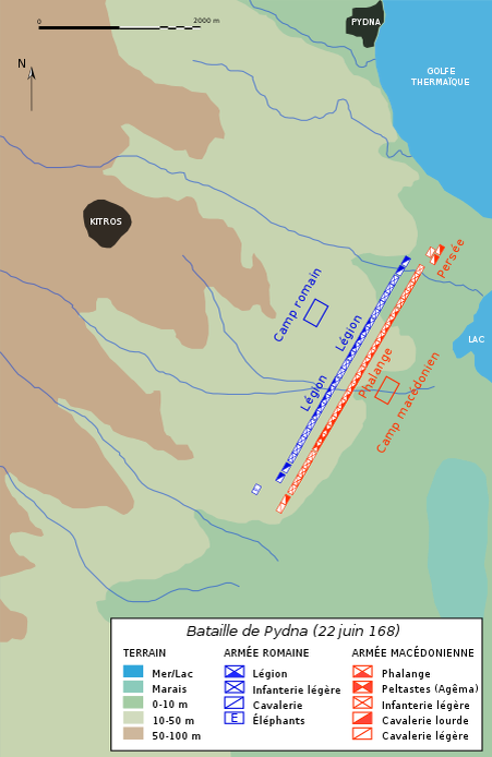План битвы при Пидне на французском языке 