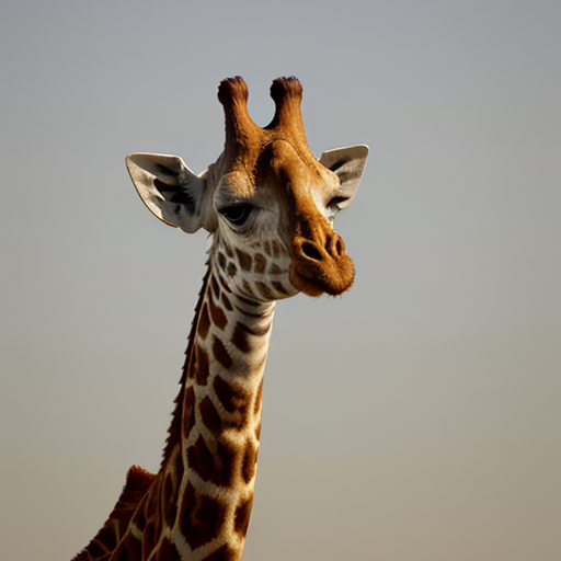 Длинная шея жирафа.