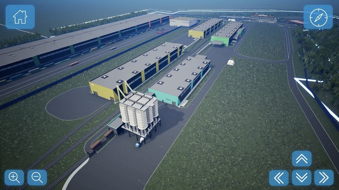 Скриншот макета для логистического центра.