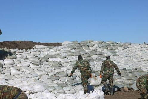 Берегоукрепительные работы в Атырау. Фото с сайта www.gov.kz