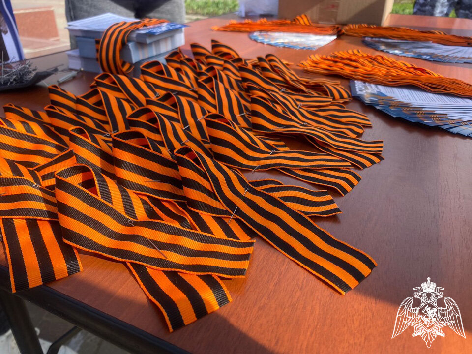 В Тверской области Росгвардия присоединилась к патриотической акции «Георгиевская ленточка»