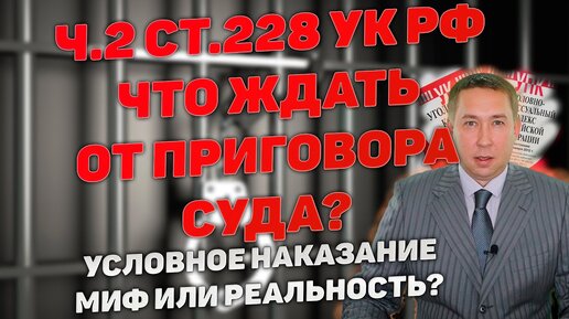 Что ждать о приговора суда по ч.2 ст.228 УК РФ_ Получить условно миф или реальность. Что делать.