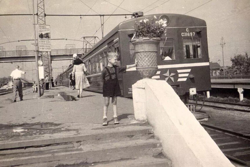 Станция «Лобня» в 1960-е годы. Фото: pastvu.com