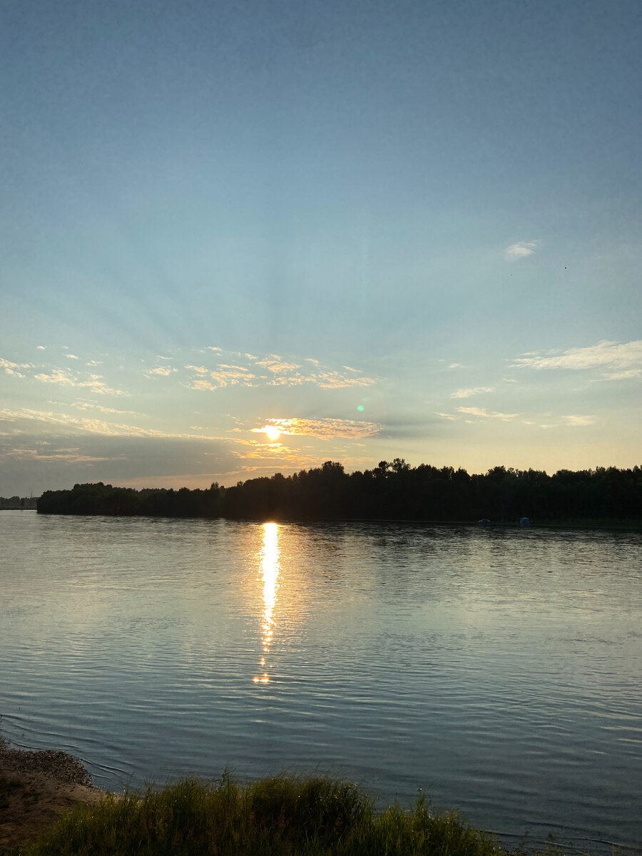 Закат на реке Бирюса, Иркутская область