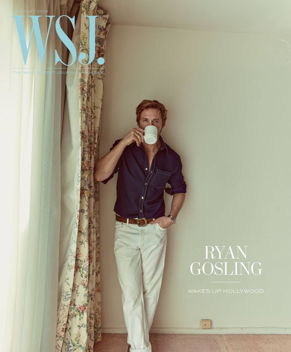 Райан Гослинг появился на обложке летнего выпуска The Wall Street Journal Magazine.