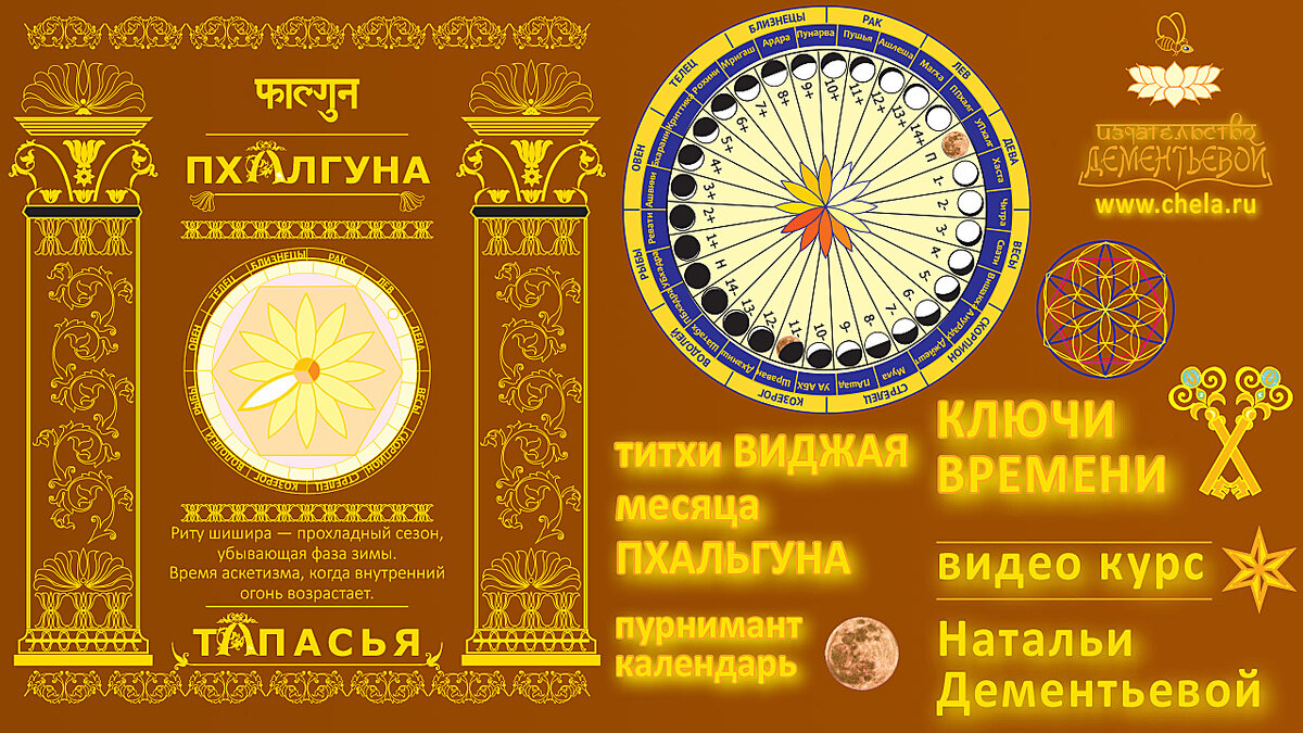 Ведические праздники солнечно-лунного календаря. накшатры и титхи. www.chela.ru