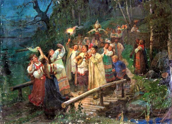 Ночь на Ивана Купалу. худ. Клавдий Лебедев
