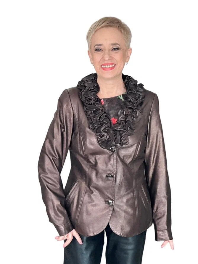 Переделка кожаного жакета в куртку. Ателье Ирины Берзиной.