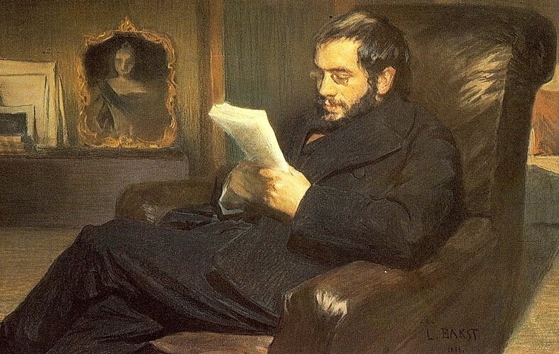 Бакст. Портрет Александра Бенуа. 1898.