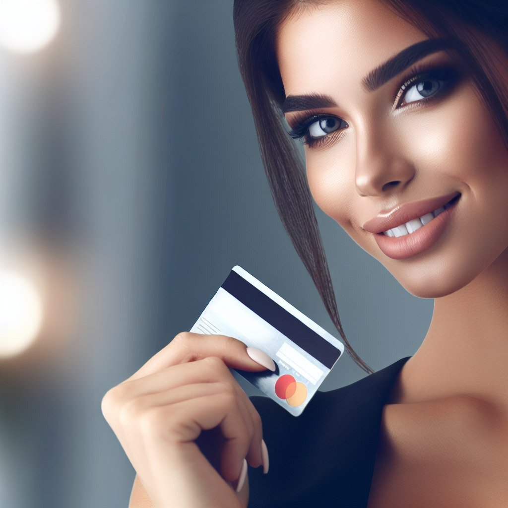 Девушка с банковский картой (фото "Кредитулька")