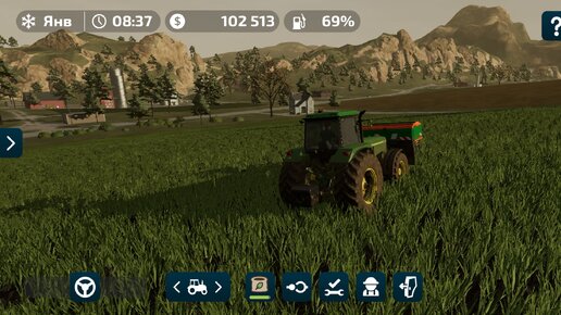 Опрыскиваем гербицидами урожай и удобряем - Farming Simulator 23