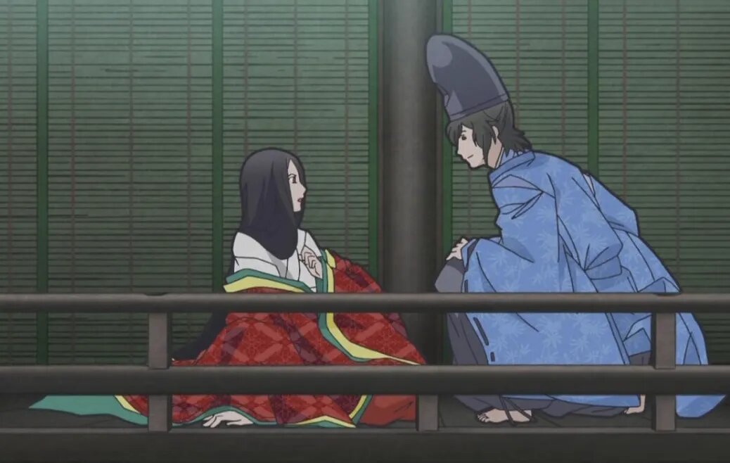 Кадр из аниме «Стихотворения ста поэтов: Песни о любви»   📷