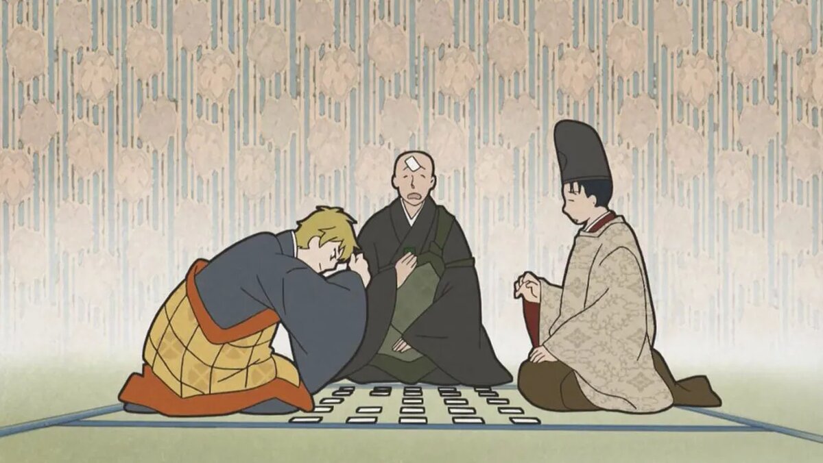 Кадр из аниме «Стихотворения ста поэтов: Песни о любви»   📷