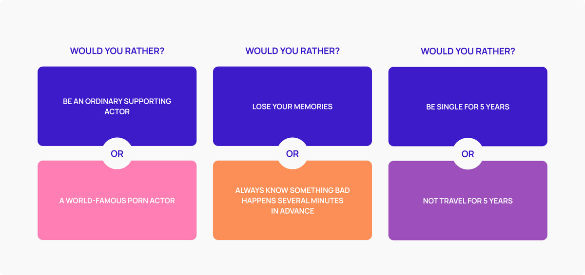 "Would you rather", 2easyeng.com   