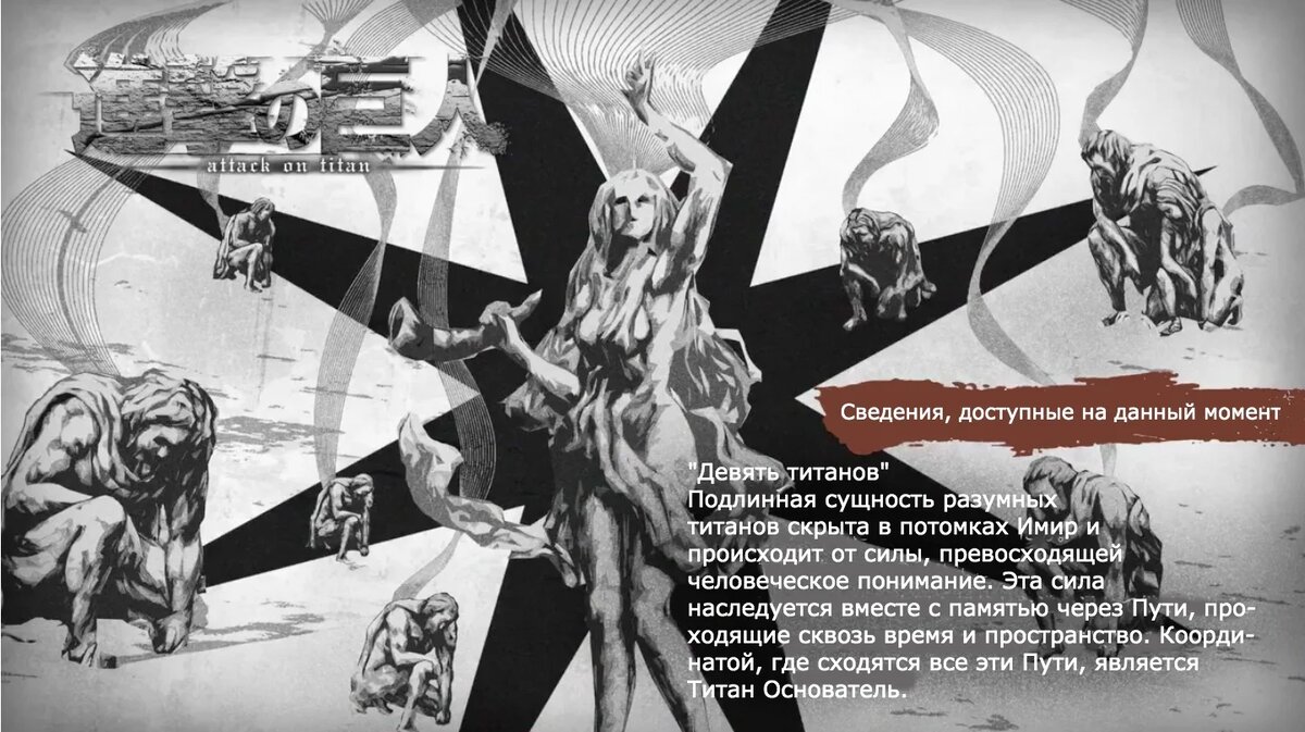 Примеры деталей, описаний мироустройства в «Атаке титанов»