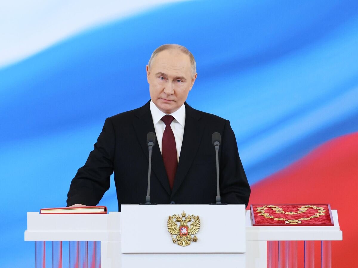    Избранный президент РФ Владимир Путин на церемонии инаугурации в Кремле© РИА Новости / Александр Казаков