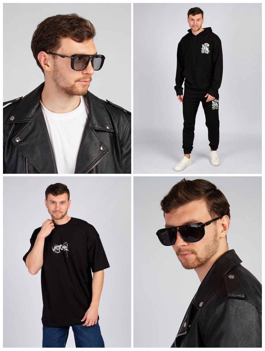 Сборная съемка с участием мужской модели в Фотостудии Контент