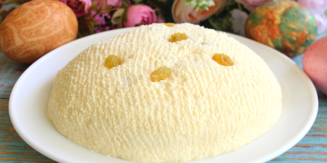 Вареная пасха из молока с изюмом