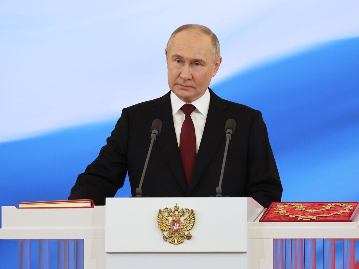    Избранный президент РФ Владимир Путин на церемонии инаугурации в Кремле© РИА Новости / POOL