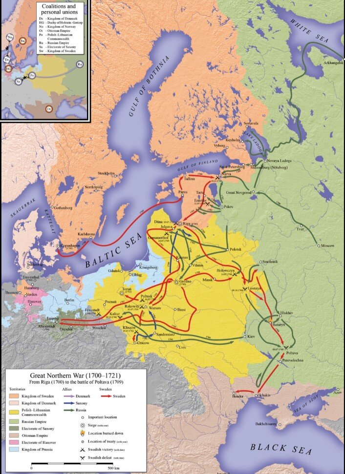 Ход войны в 1700—1709 годах