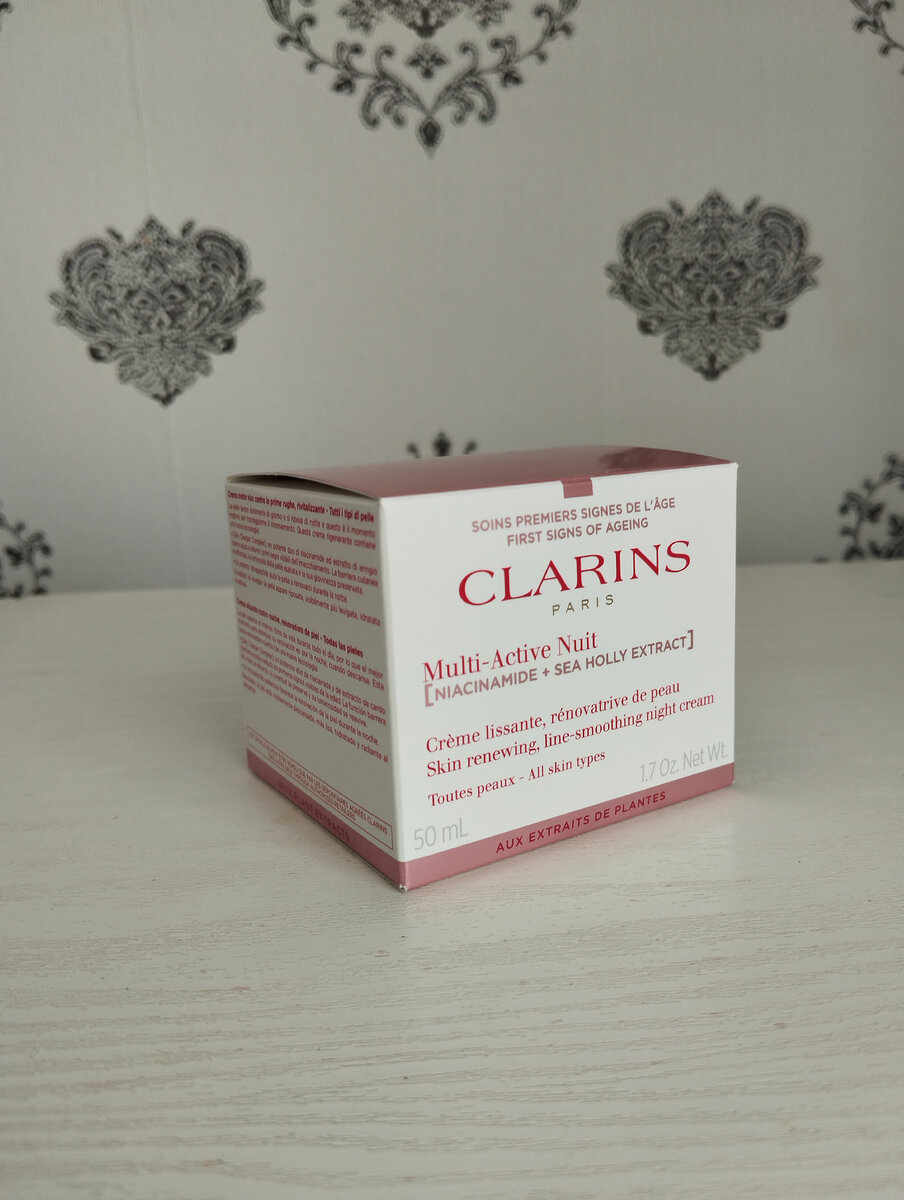 Ночной обновляющий крем для лица против первых возрастных изменений Clarins Multi-Active для всех типов кожи .