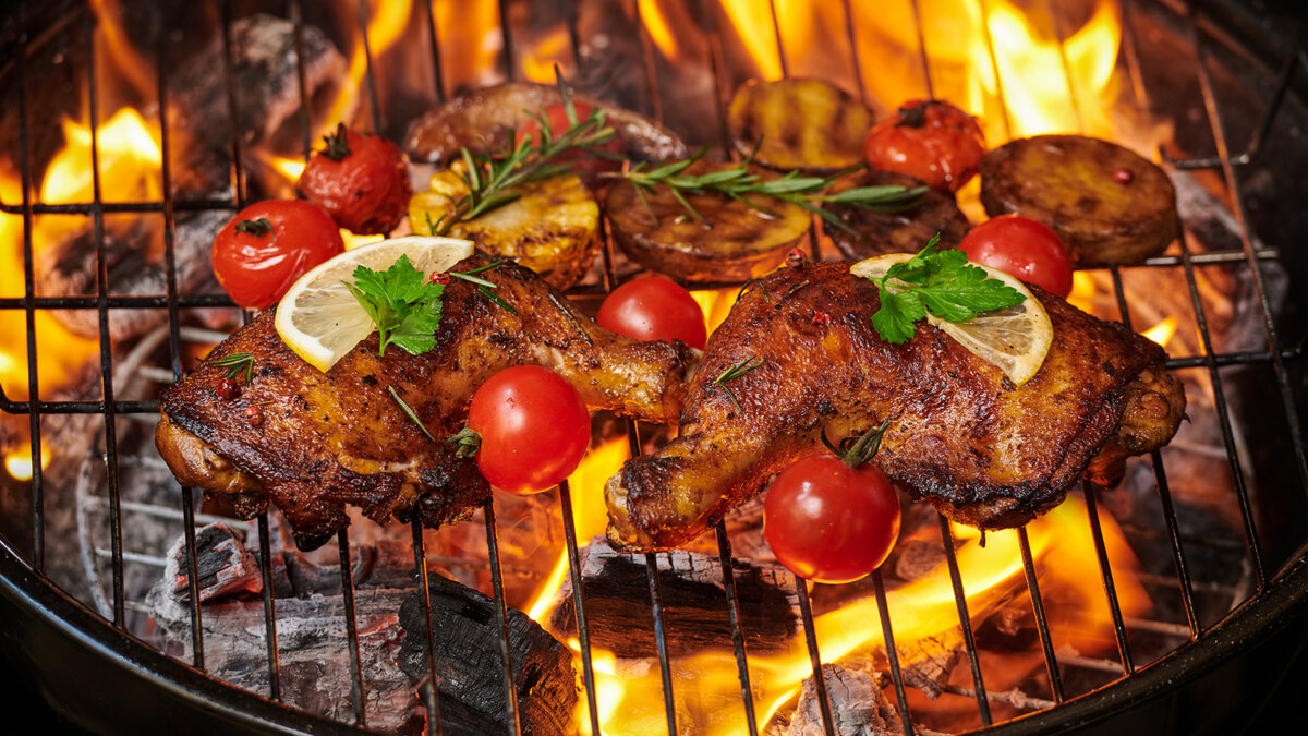 Мясо птицы на гриле