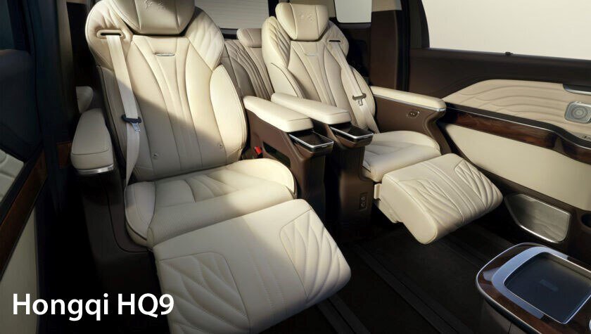 Салон минивэна Hongqi HQ9, задняя часть