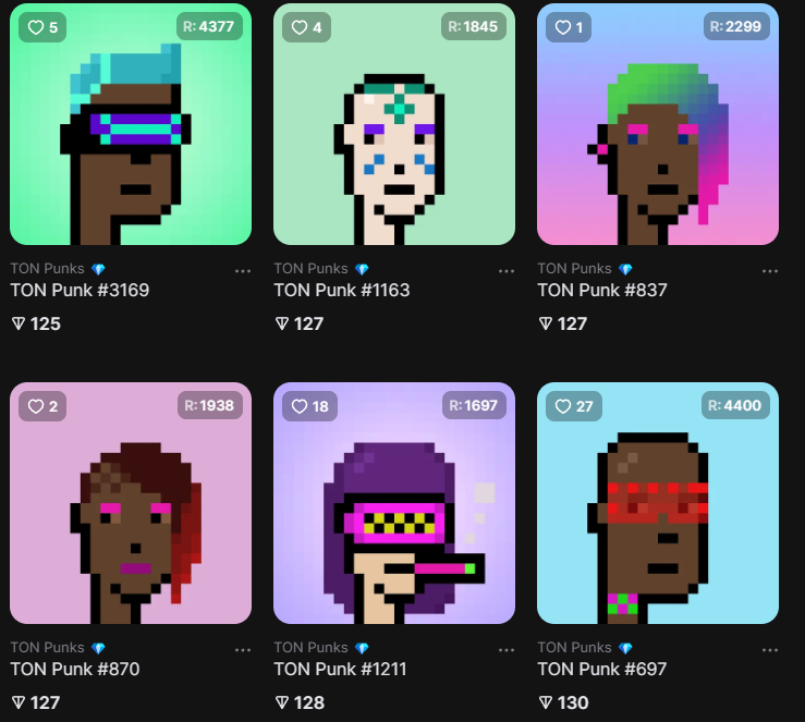 По 125 тонов за 1 NFT