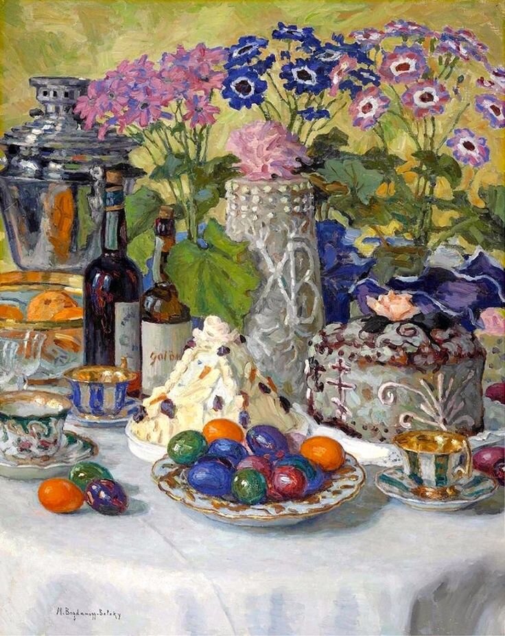 Николай Богданов-Бельский. Пасхальный стол