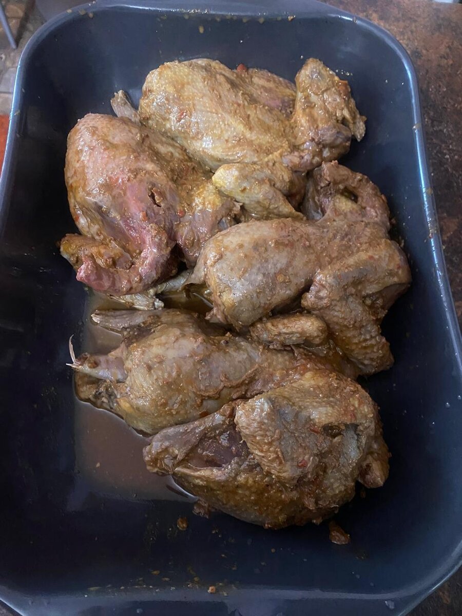 Промаринованное мясо дичи.