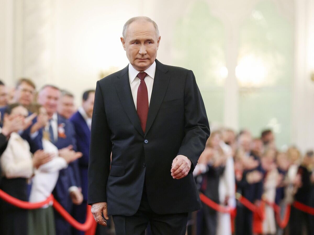    Избранный президент РФ Владимир Путин на церемонии инаугурации в Кремле© РИА Новости / POOL