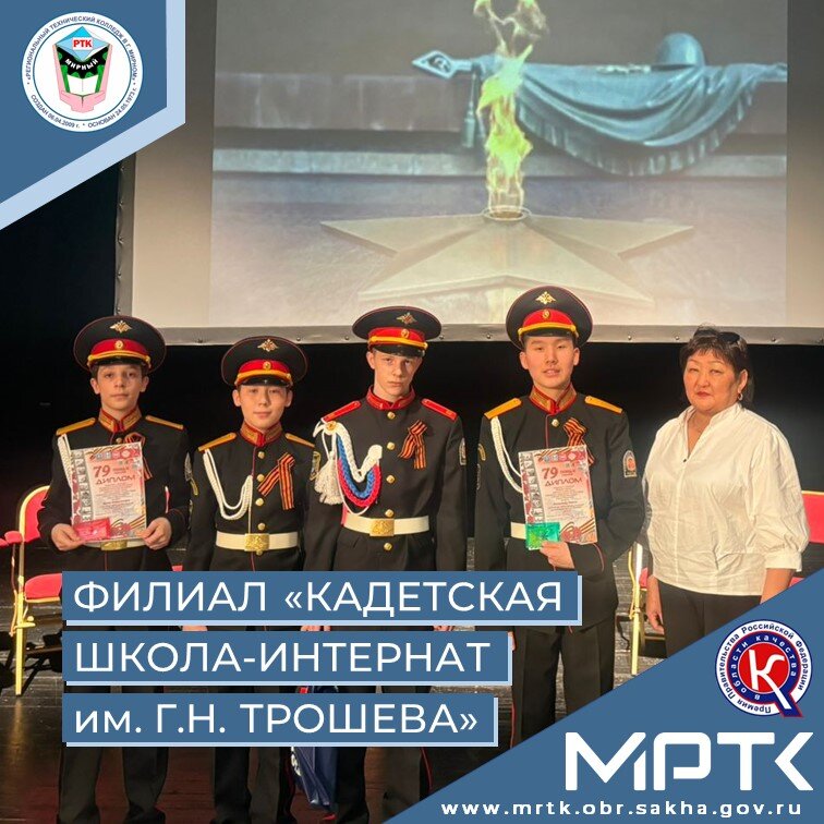 Кадеты «КШИ им. Г.Н. Трошева» завоевали четыре победы в районном конкурсе «Народ – победитель!».