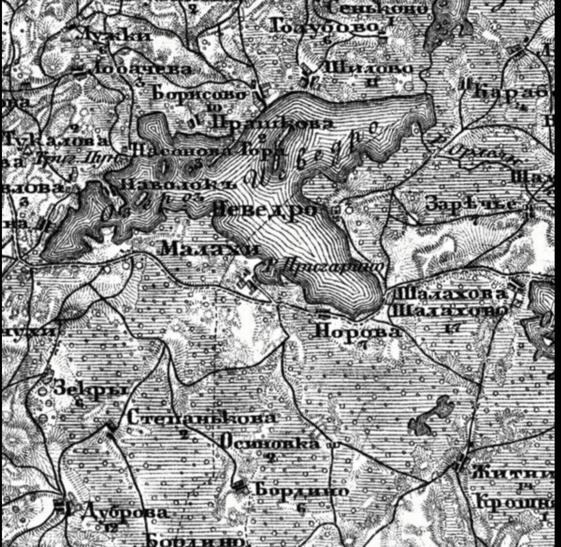 Фрагмент карты Невельского уезда XIX века