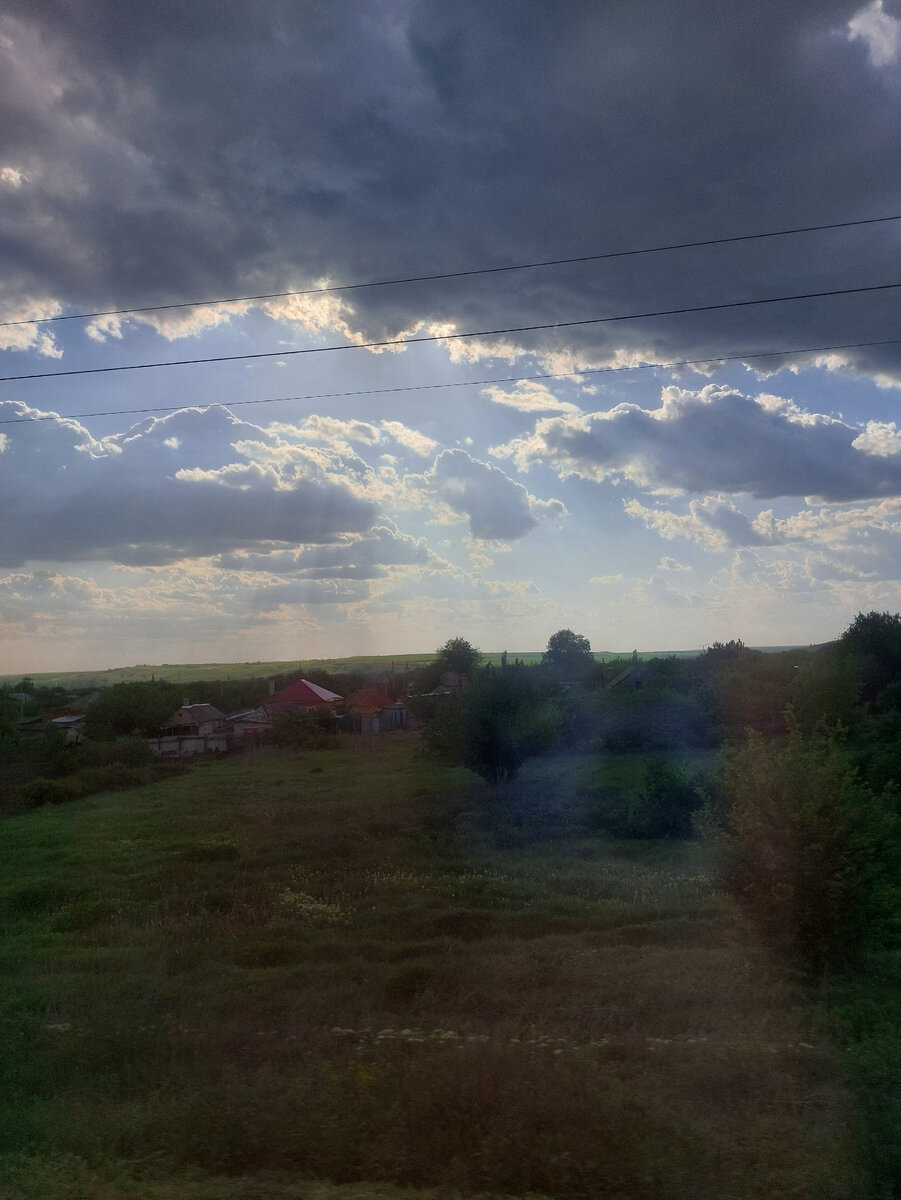 Вид из окна поезда.