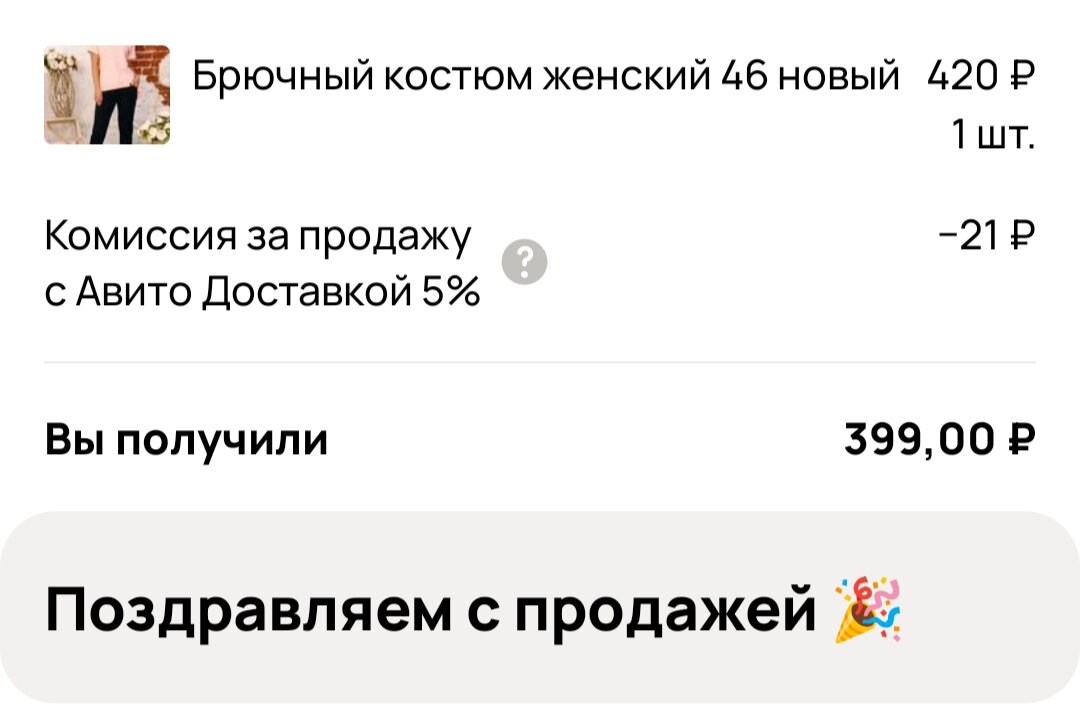 Продажа на Авито