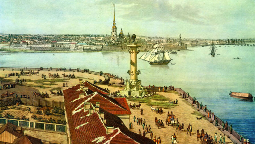 Фрагмент картины «Панорама Петербурга», Анжело Тозелли, 1820 г.