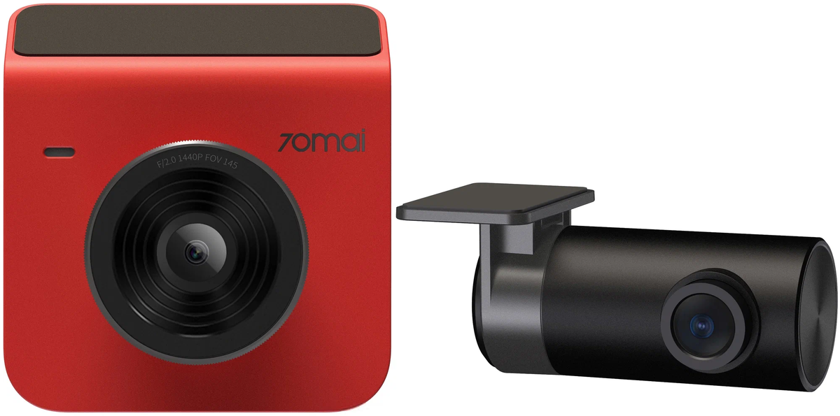 Видеорегистратор c камерой заднего вида 70mai Dash Cam A400+Rear Cam Set A400-1 Red 