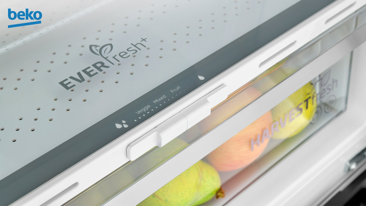 Технология Everfresh⁴ в холодильниках Beko позаботится о свежести овощей и фруктов и продлит срок их хранения