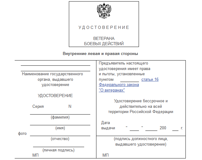 Как выглядит карта ветерана боевых действий Удостоверение ветерана боевых действий нового образца и на бумажном бланке: поря