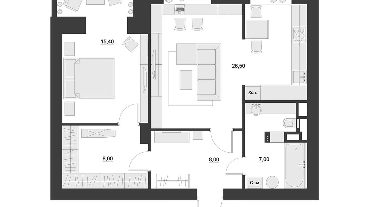 «Двушка» 65 кв м — желаемая квартира для большинства новоселов