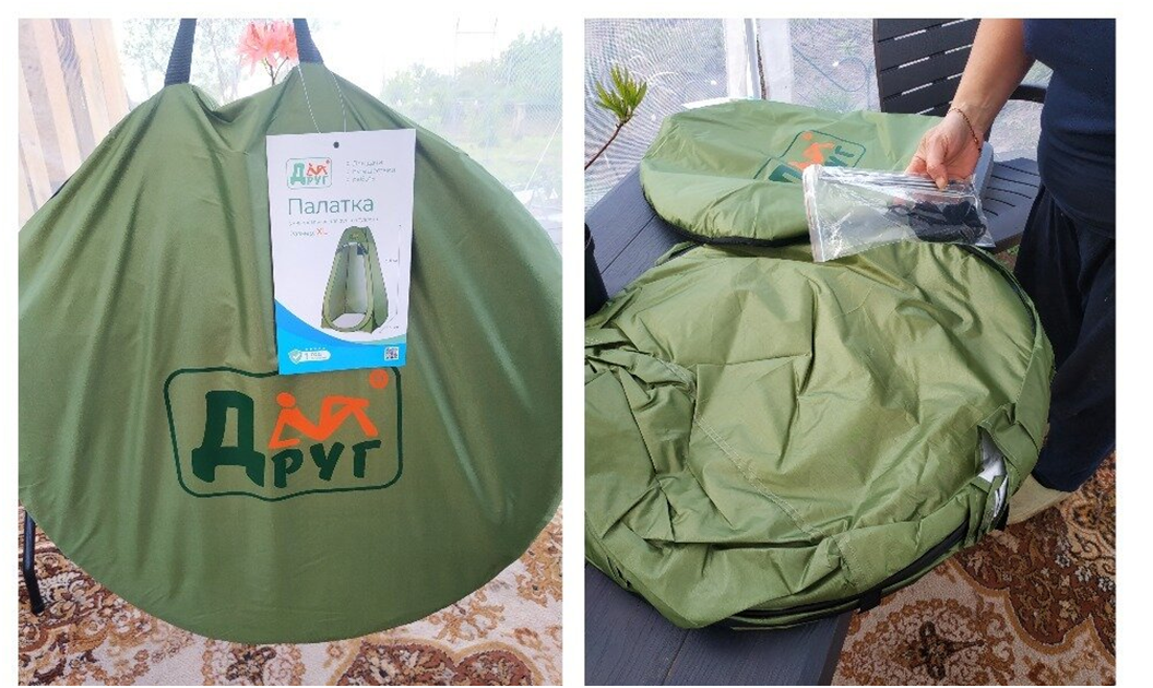 палатка в чехле                                                           палатка без чехла