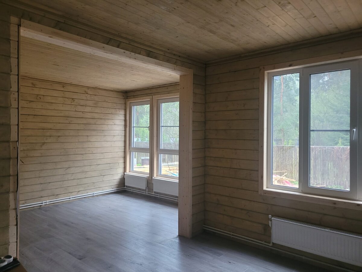 Внутренняя отделка каркасного дома Фальш брусом