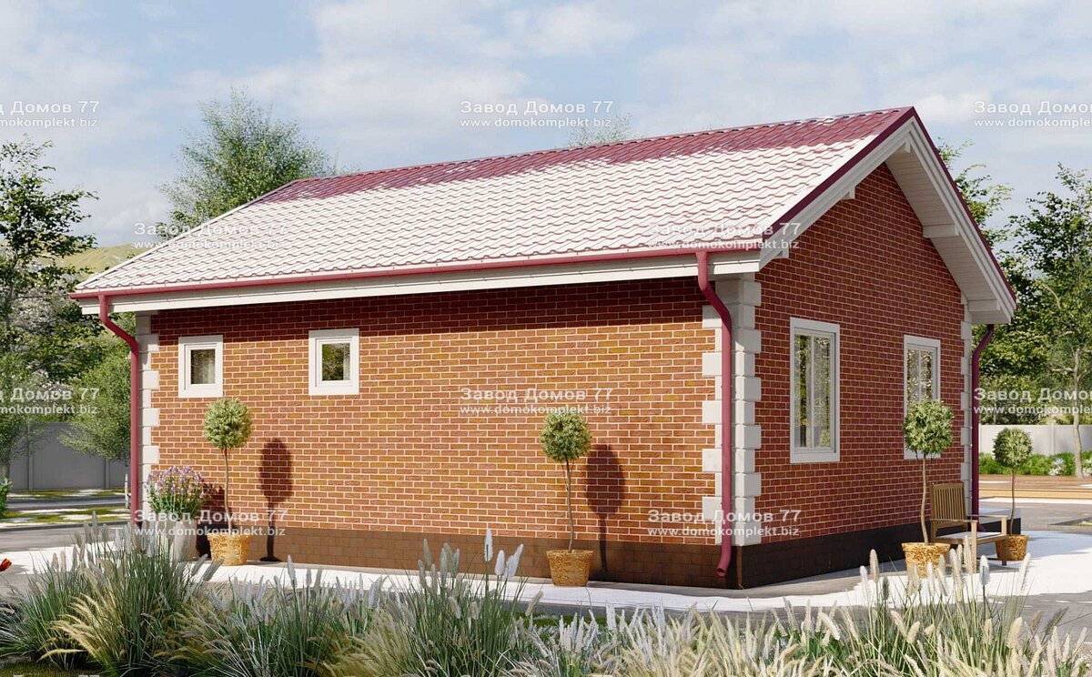 Одноэтажный дом для небольшой семьи