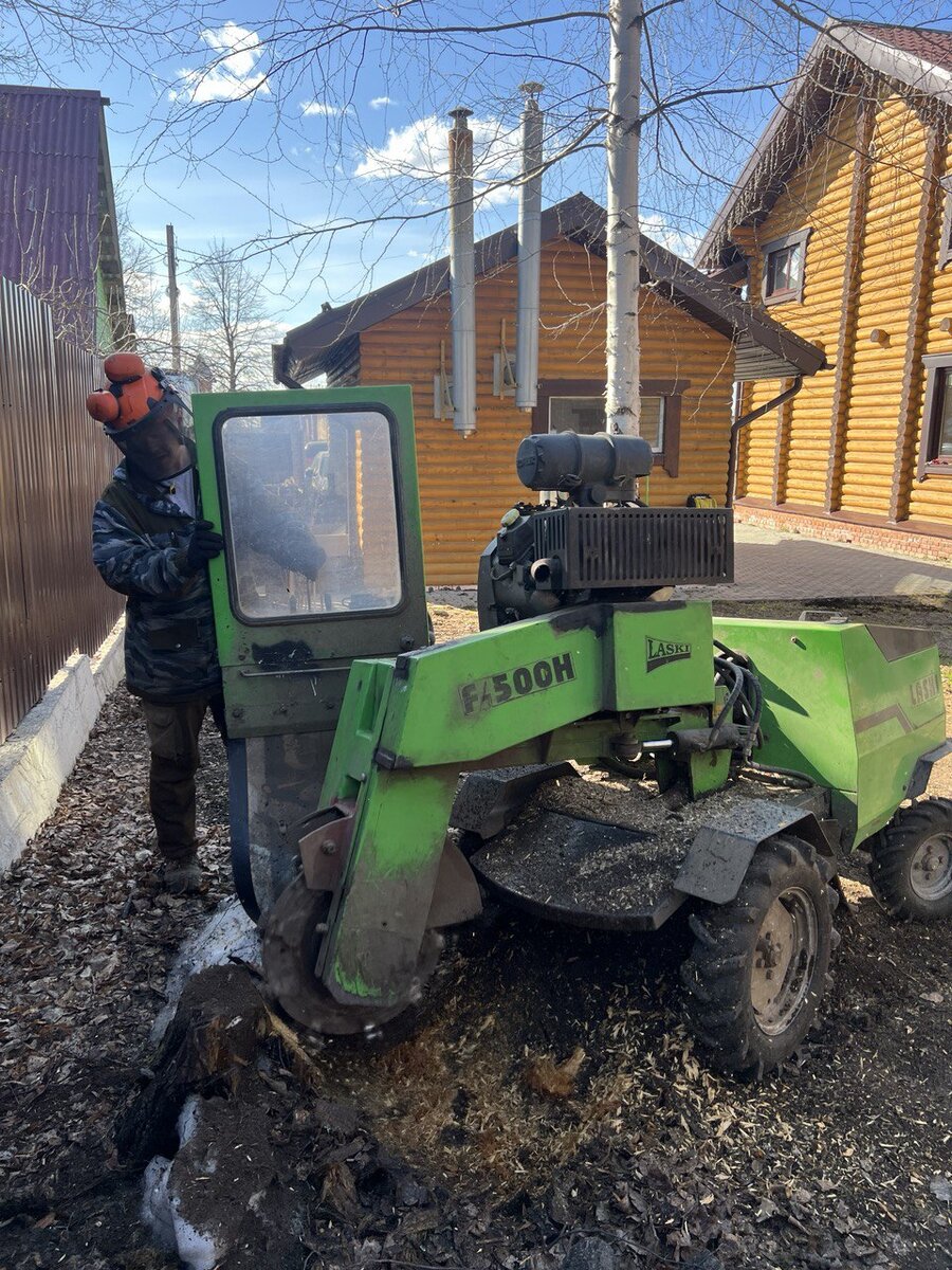 Удаление пней, корчевание пней, фрезерование пней