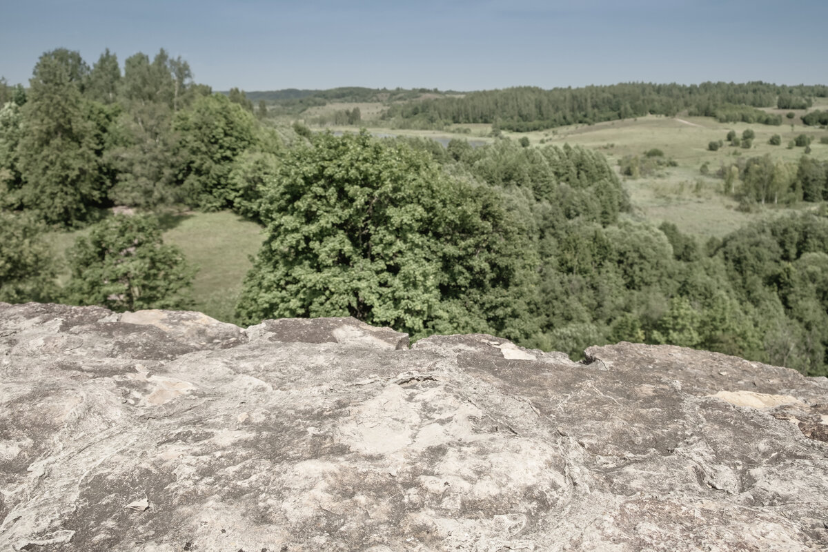Вид со стены Изборской крепости на Мальскую долину