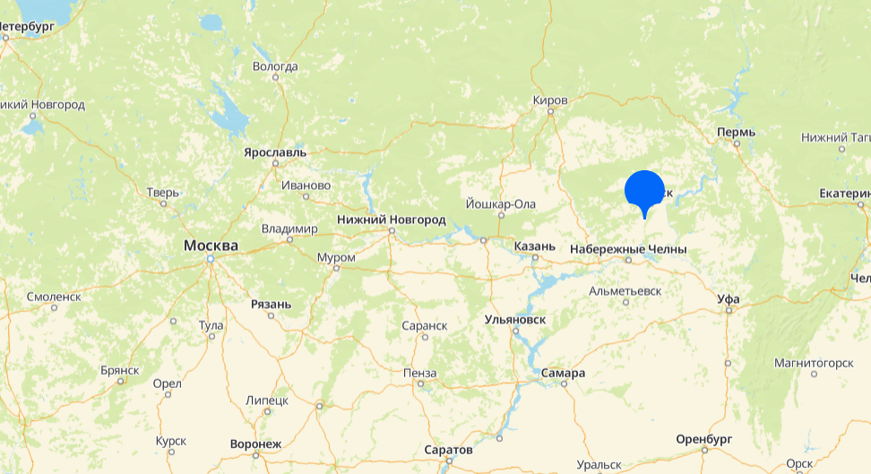 Синим маркером показано место, где случилось пробитие.