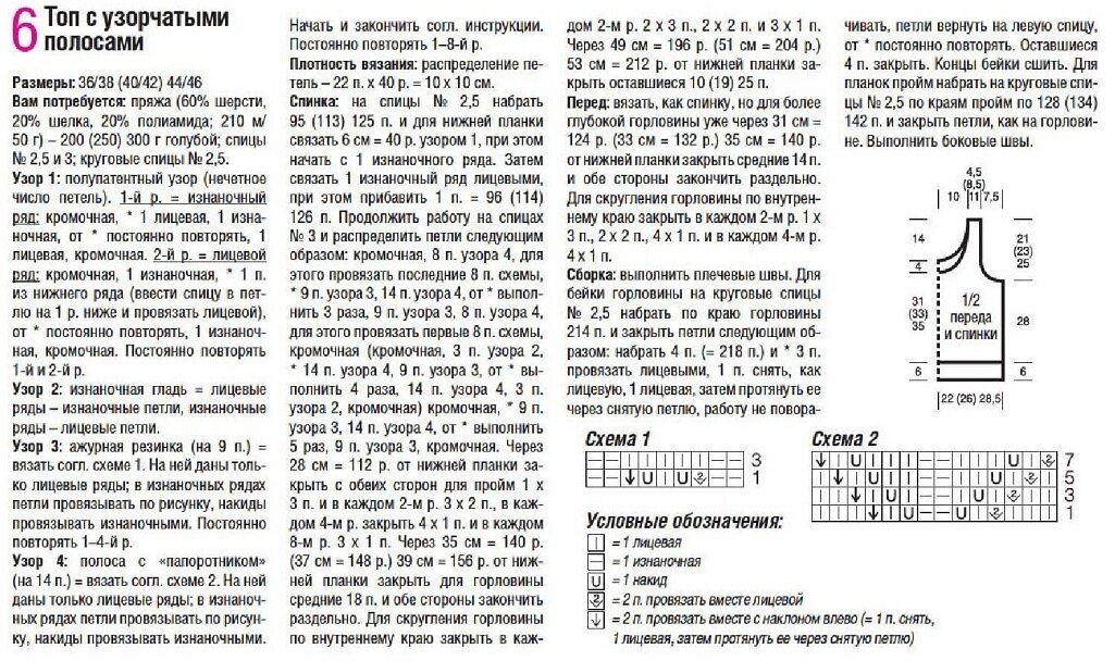 №1 Этот вязаный топ с ажурными вертикальными узорами из синей пряжи — воплощение гламура и стиля. Он станет прекрасным дополнением вашего гардероба и подчеркнёт вашу индивидуальность.-2