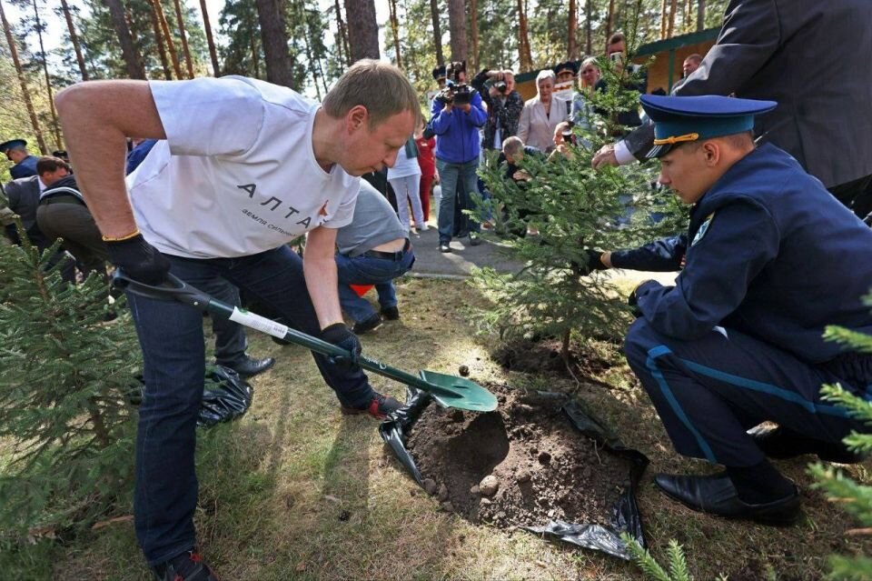    Закладка новой аллеи. Источник: t.me/tomenko_22